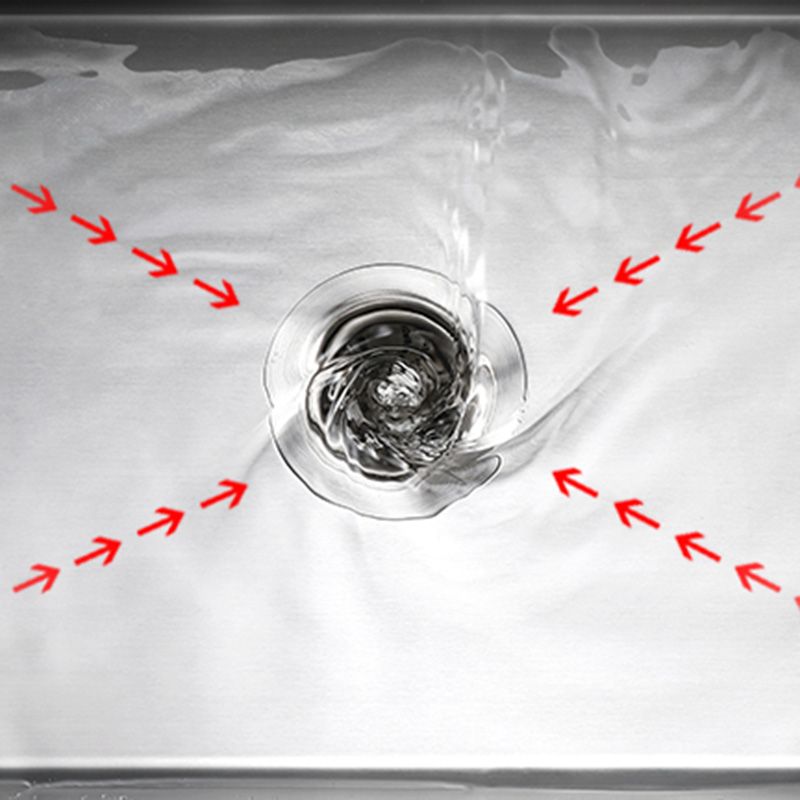 Skorter | Contemporary Style Kitchen Sink Stainless Steel Colorfast Built-in Sink