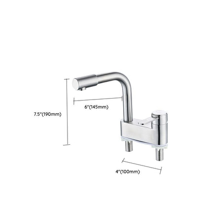 Skorter | Deck Mounted Center Freestanding Bathtub Filler Single Handle Freestanding Faucet