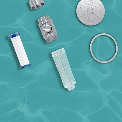 Skorter | Bathroom Shower Head Brass Round Filter Shower Head with Hose