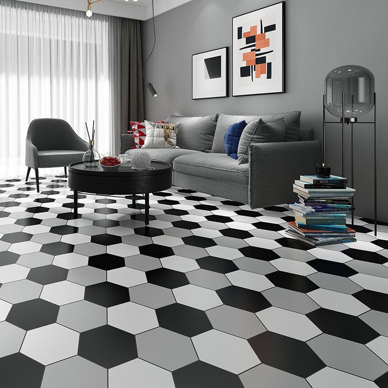 Skorter | Bathroom Wall Floor Tile Waterproof Geometric Pattern Floor Wallpaper