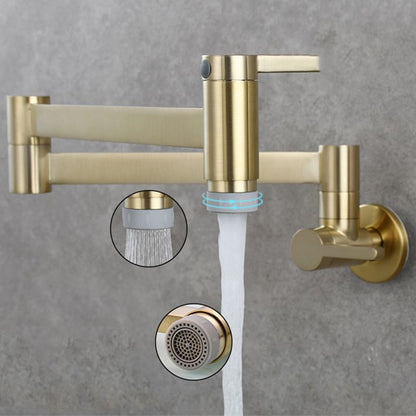 Skorter | Beautiful Wall-Mounted Brass Fixtures Stain-Resistant Wall-Mounted Bathroom Faucet