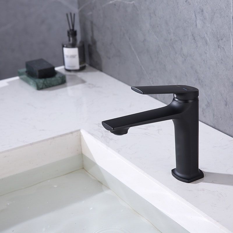 Skorter | Modern faucet brass lever handles low arc sink bathroom faucet