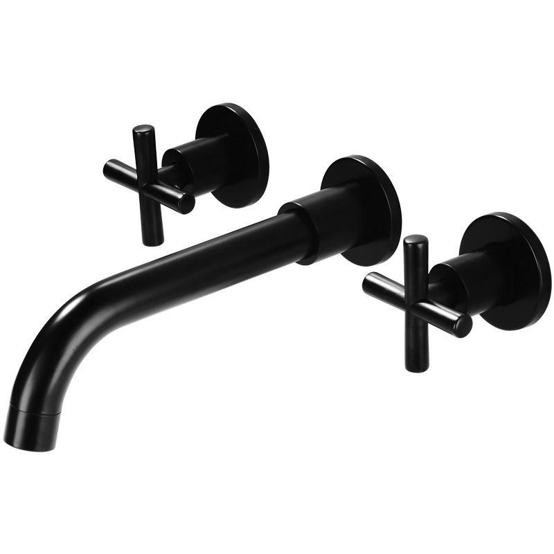 Skorter | 3 holes faucet 2 cross handle wall-mounted faucet for the bathroom