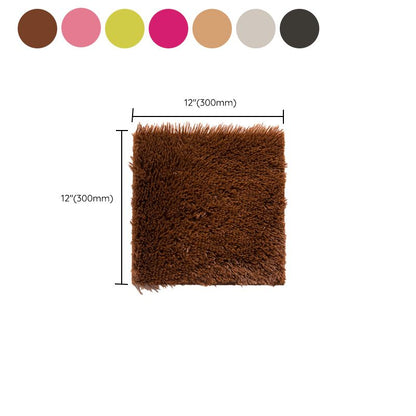 Skorter | Basic carpet tiles solid color long pile square bedroom carpet tiles