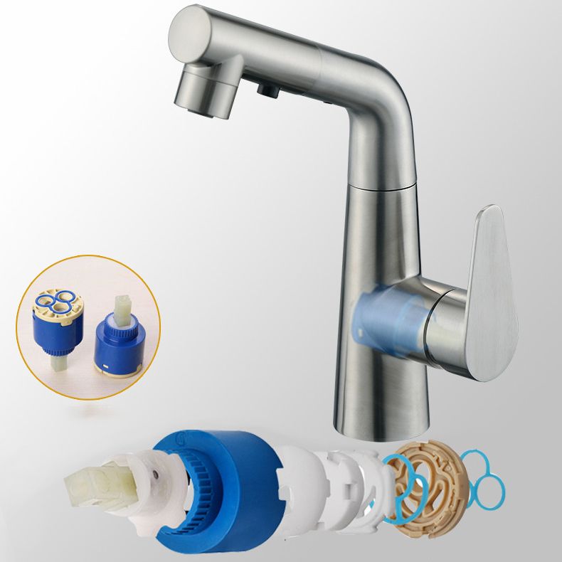 Skorter | Contemporary Vessel Faucet Pull-Out Faucet with Single Lever Handle