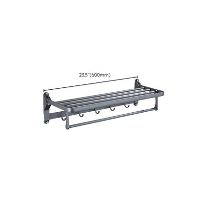 Skorter | Matt gray bathroom accessory set bathroom shelf/towel holder & paper holder included