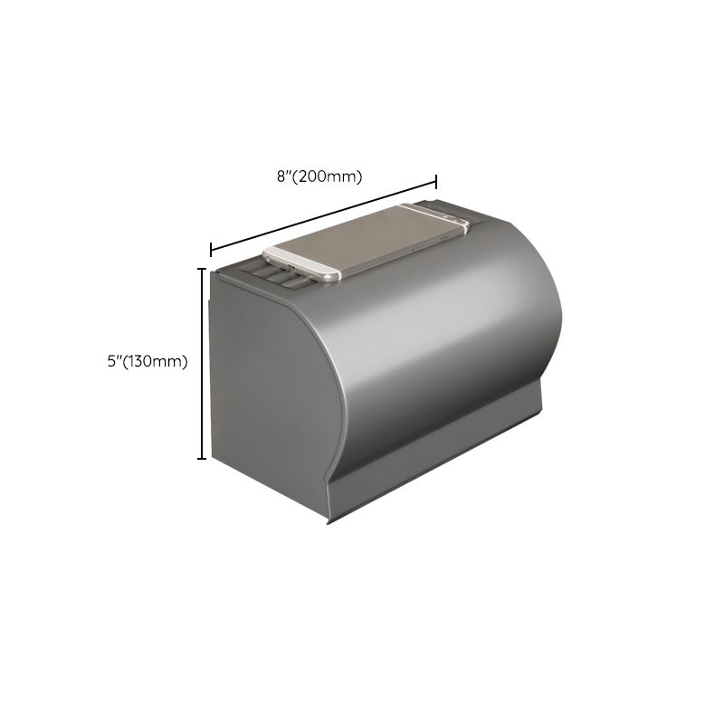 Skorter | Contemporary Bathroom Accessory Set Gray Aluminum Bathroom Shelf/Towel Holder/Bathtub Hook