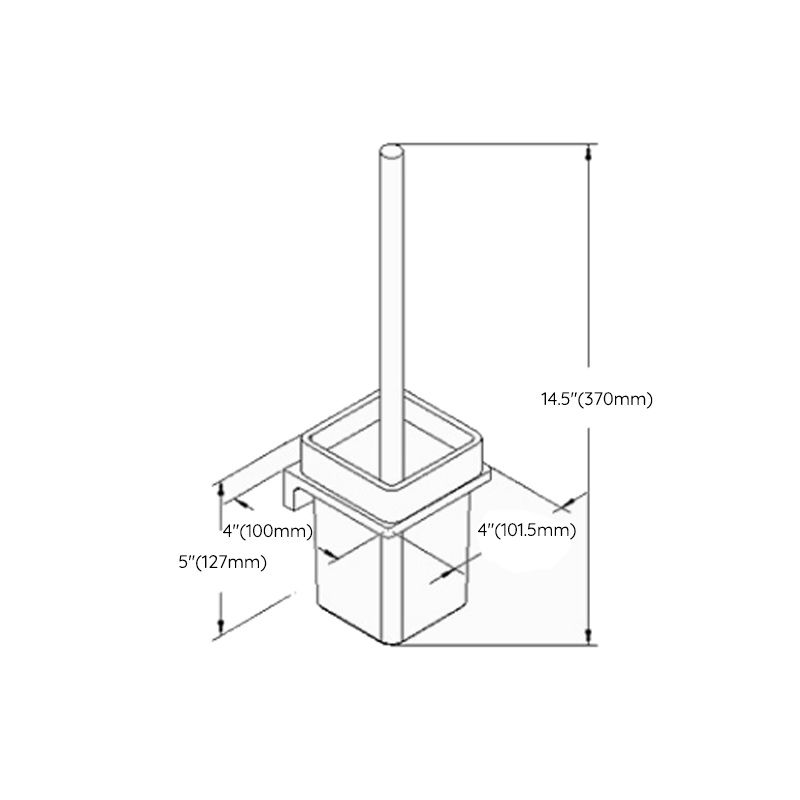 Skorter | Black 6-piece Bathroom Accessory Set Modern Shower Curtain Rod / Bathrobe Hook and Towel Bar