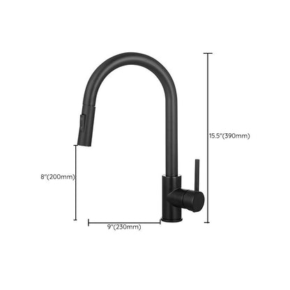 Skorter | Goose Neck Kitchen Sink Faucet Three-Way Flow with Pull-Down Spray Head