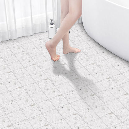 Skorter | Bathroom Square PVC Flooring 24" x 118" x 4mm Peel and Stick Vinyl Flooring