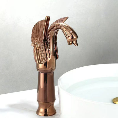 Skorter | Full brass bathroom sink faucet hot and cold water single lever sink faucet