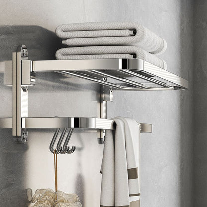 Skorter | Chrome Modern Bathroom Hardware Set Stainless Steel Towel Hook/Towel Bar & Bath Shelf