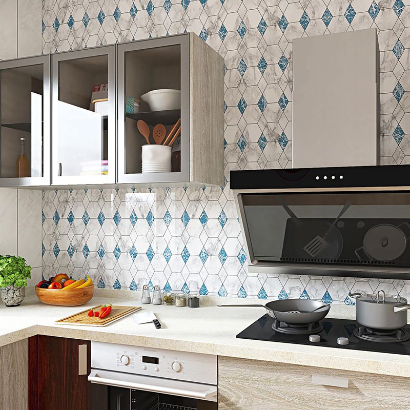 Skorter | Stone Composite Single Tile Rectangular Mesh Self-Adhesive Tile