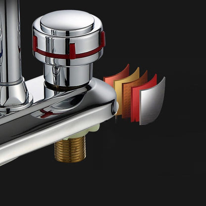 Skorter | 1or2-Handle Brushed Nickel Widespread Faucet 2 Hole Center Set Sink Faucet