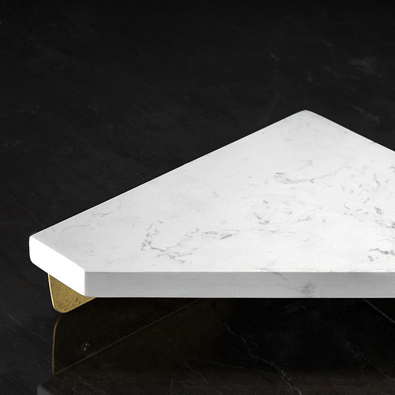 Skorter | Aluminium Bathroom Accessory Set 4 cm high Marble Bath Shelf