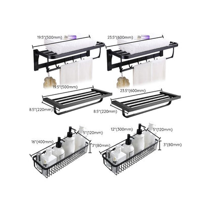 Skorter | 5-piece Modernism Bath Accessory Set in Matte Black Stainless Steel