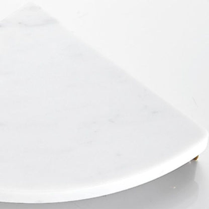 Skorter | Brushed Brass Bathroom Accessory Set Metal & Marble Bathroom Hardware Set with Bathtub Shelf