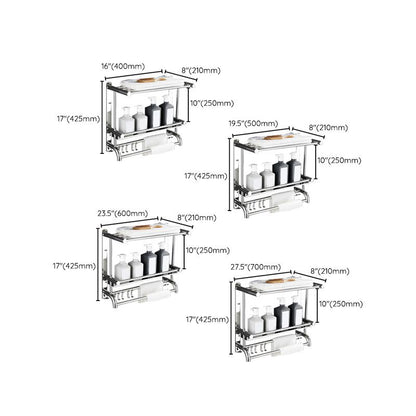 Skorter | Contemporary bathroom accessory set made of chrome-plated stainless steel with bathrobe hooks/towel rail