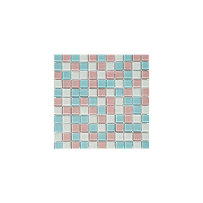 Skorter | 12" x 12" Peel & Stick Glass Square Grid Mosaic Peel and Stick Tile 10-Pack