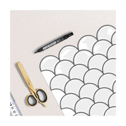 Skorter | Fish scale Peel & Stick field tile square plastic Peel & Stick mosaic tile