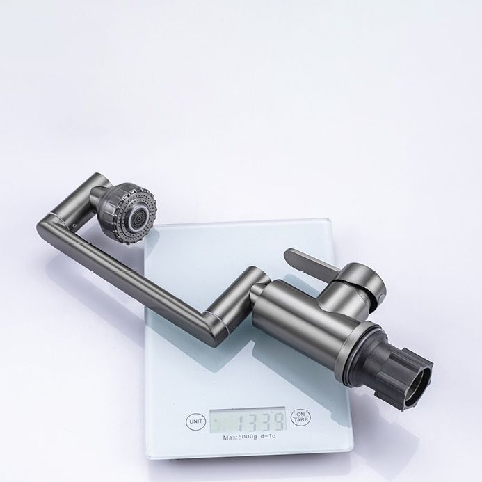 Skorter | Contemporary Centerset Faucet Lever Handles Low Arc Stainless Steel Faucet