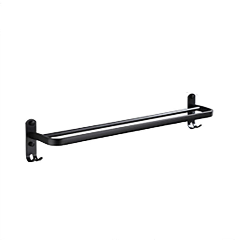 Skorter | Contemporary Bathroom Accessory Set Black Surface Bathrobe Hook/Towel Ring Bar