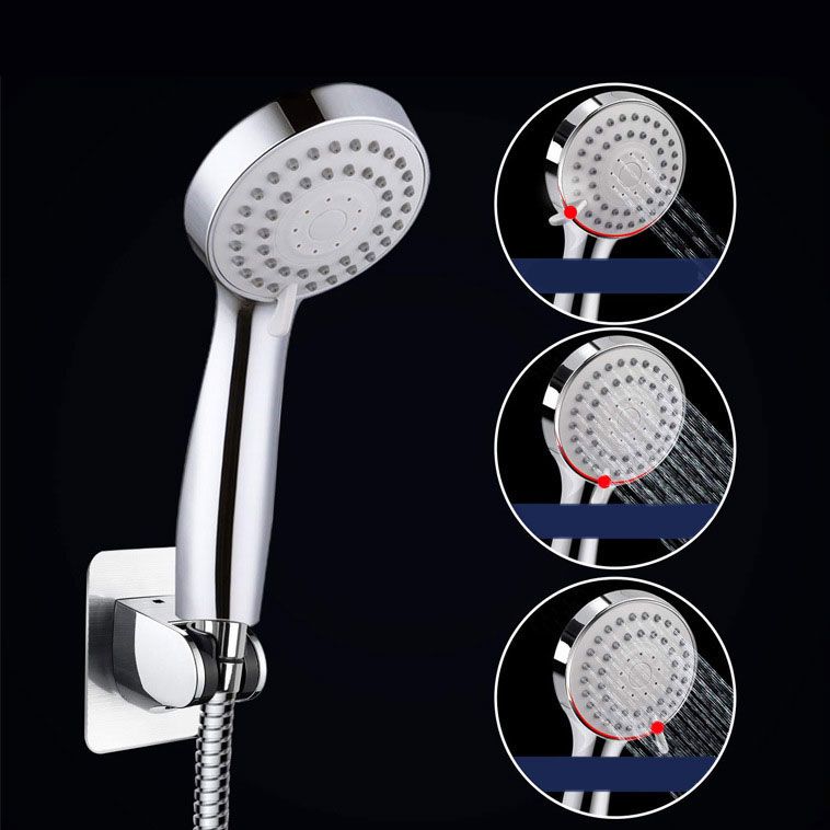 Skorter | 4-Setting Silver Shower Set Hidden Wall Mount Holder Tee with Socket