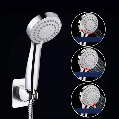 Skorter | 4-Setting Silver Shower Set Hidden Wall Mount Holder Tee with Socket