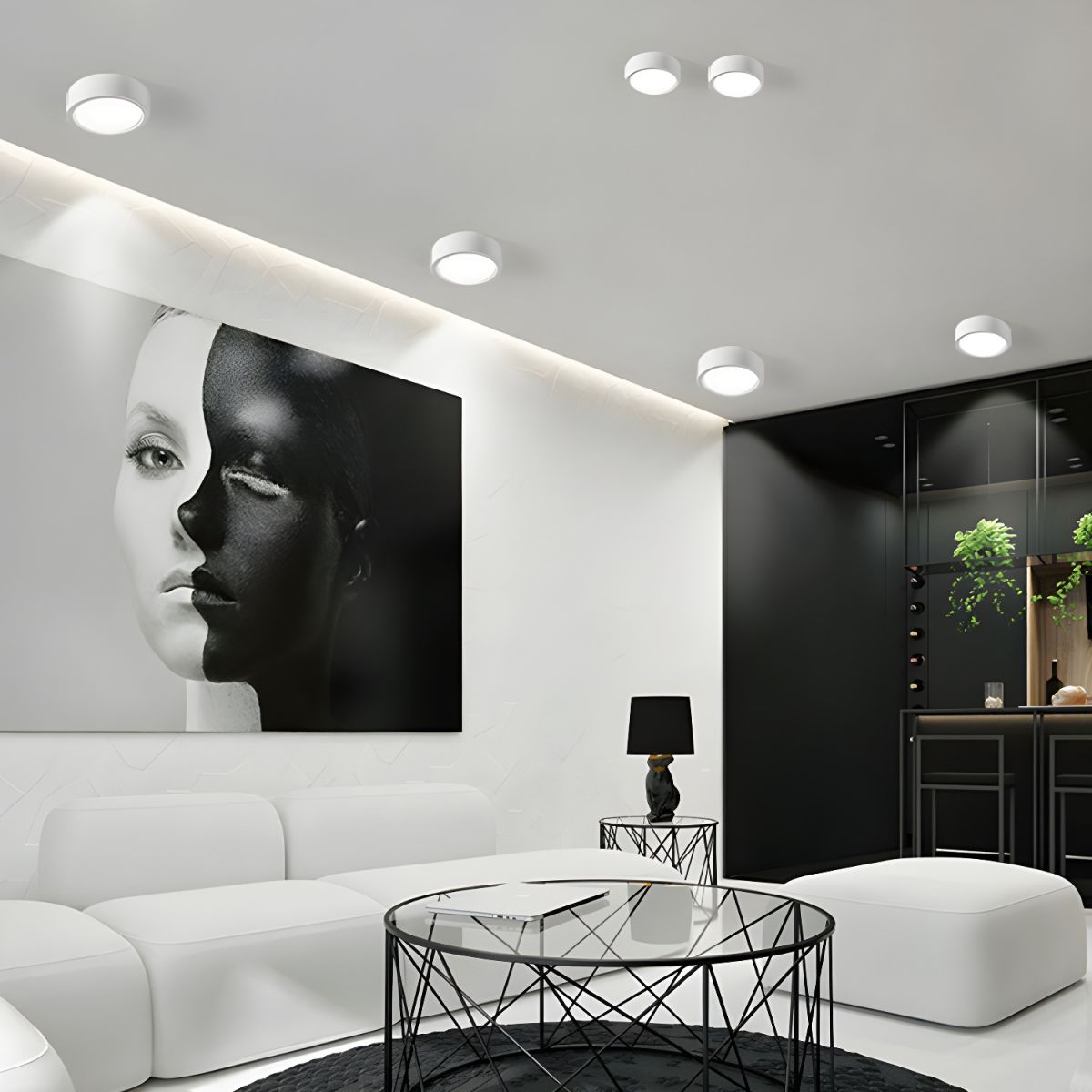 Skorter | LED Flush Mount Ceiling Light - Nordic Style Fixture for Indoor Spaces & Modern Home Decor