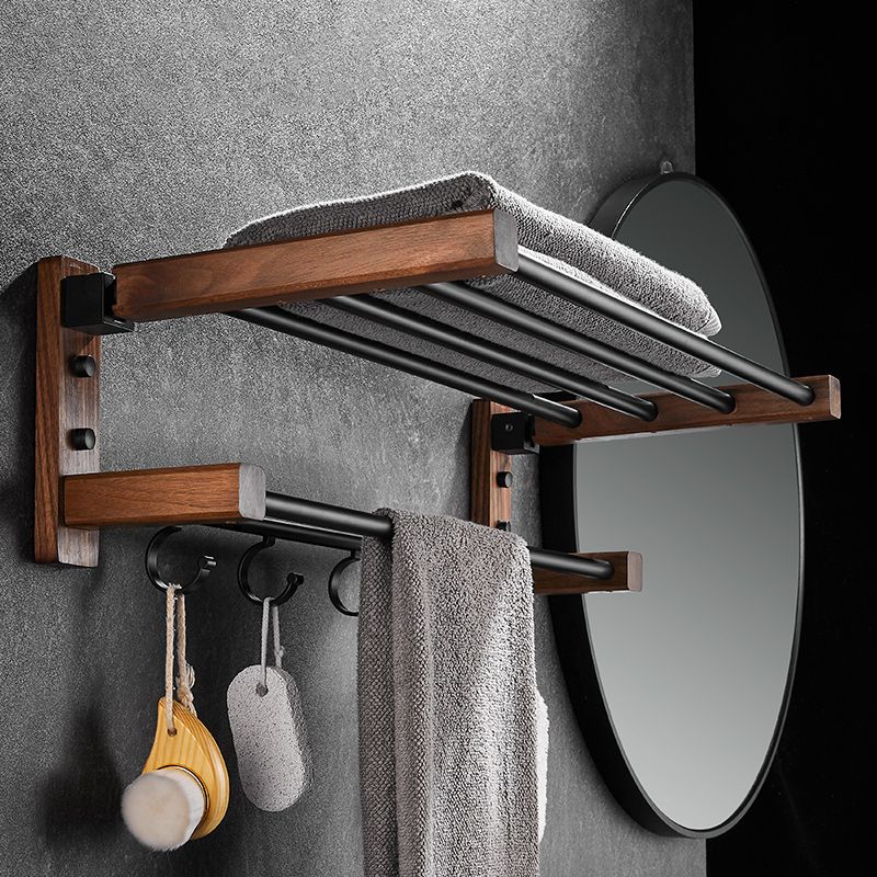 Skorter | 7-piece bathroom accessory set wood and metal bathroom accessory hardware set