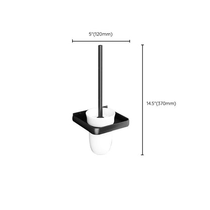 Skorter | Black Aluminum Bathroom Accessory Set Modern Bathroom Shelf / Towel Bar & Paper Holder