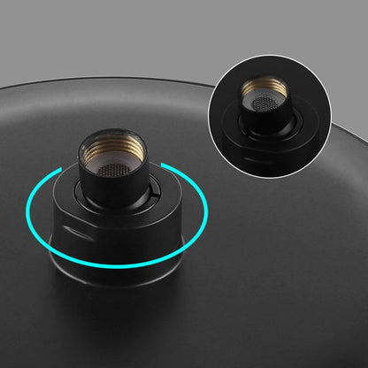 Skorter | Contemporary Black Round Showerhead Combo Rain Shower Hand Shower