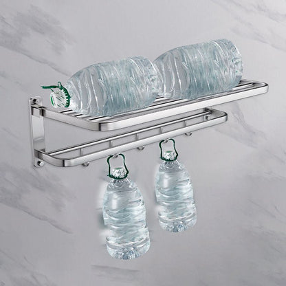 Skorter | Contemporary bathroom accessory set made of aluminum with towel holder/bath shelf