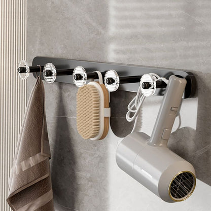 Skorter | Black Bathroom Set Metallic & Acrylic Bathroom Accessory Set made of Stainless Steel Aluminium