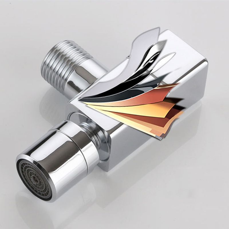 Skorter | Contemporary Wall-Mounted Bathroom Faucet Knob Handle Solid Brass Round Faucet