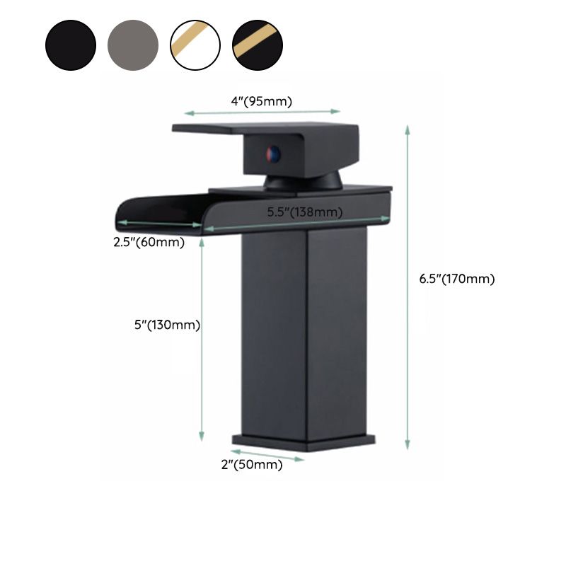 Skorter | Basin Waterfall Outlet Single Lever Tap with LED Light