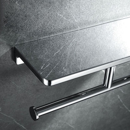 Skorter | Contemporary 2-piece Bathroom Set in Polished Chrome Stainless Steel Toilet Paper Holder