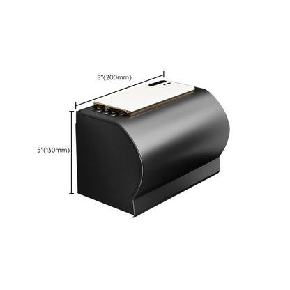 Skorter | Black Aluminum Bathroom Accessory Set Modern Bathroom Shelf / Towel Bar & Paper Holder