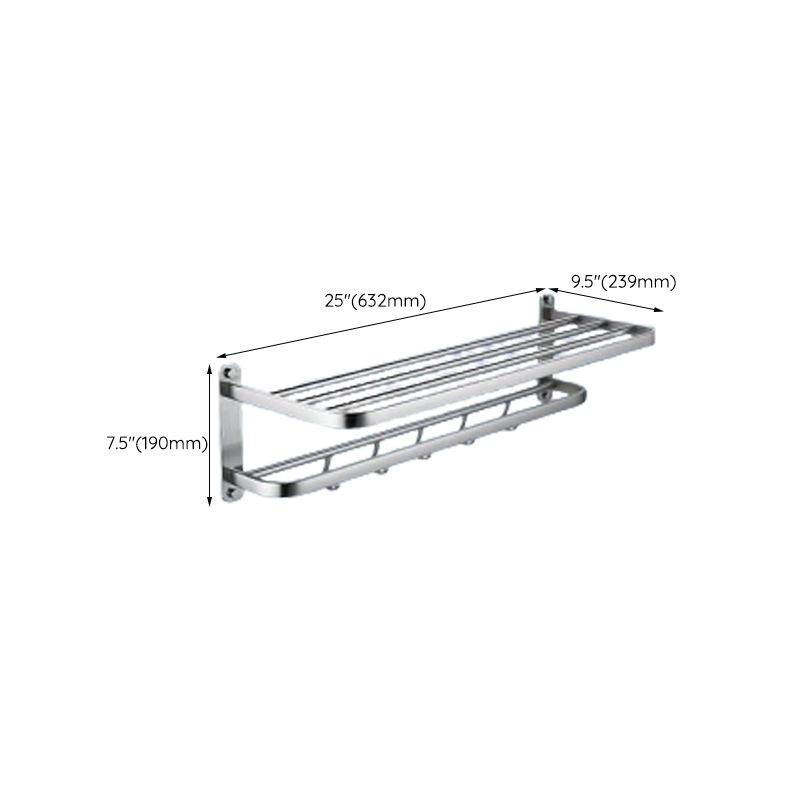 Skorter | Contemporary bathroom accessory set made of aluminum with towel holder/bath shelf