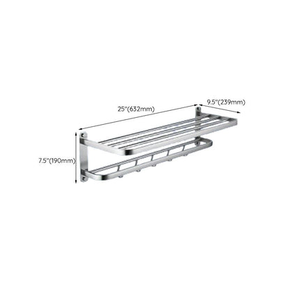 Skorter | Contemporary bathroom accessory set made of aluminum with towel holder/bath shelf