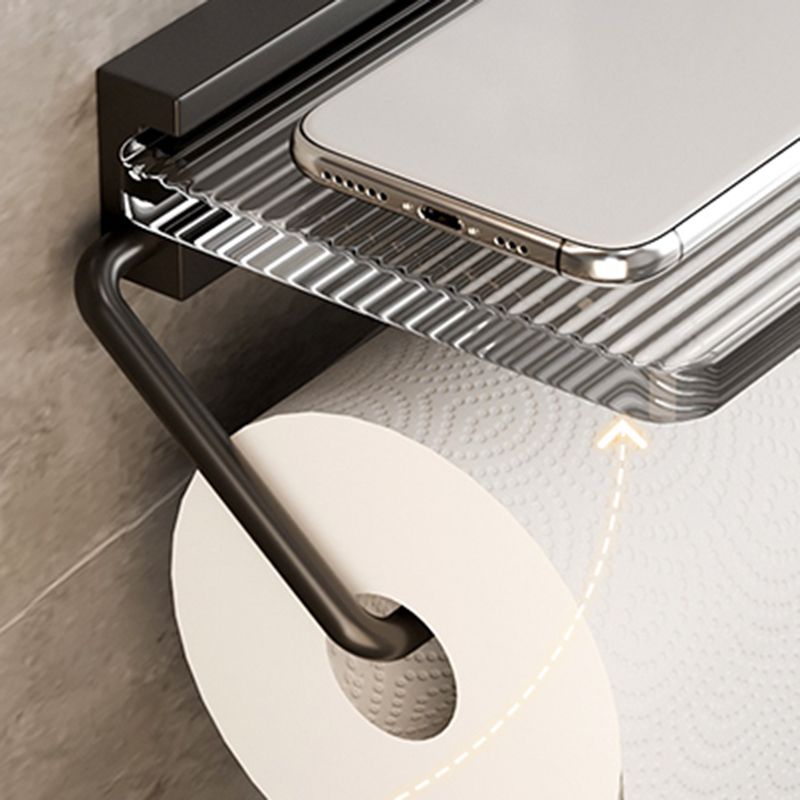 Skorter | Black Bathroom Set Metallic & Acrylic Bathroom Accessories Set made of Stainless Steel Aluminium