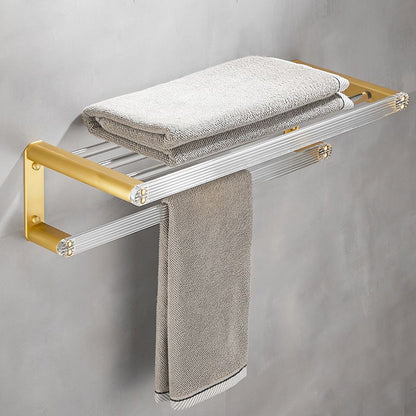 Skorter | Bathroom Accessories Set in Gold Metal and Acrylic Bathroom Accessories Set