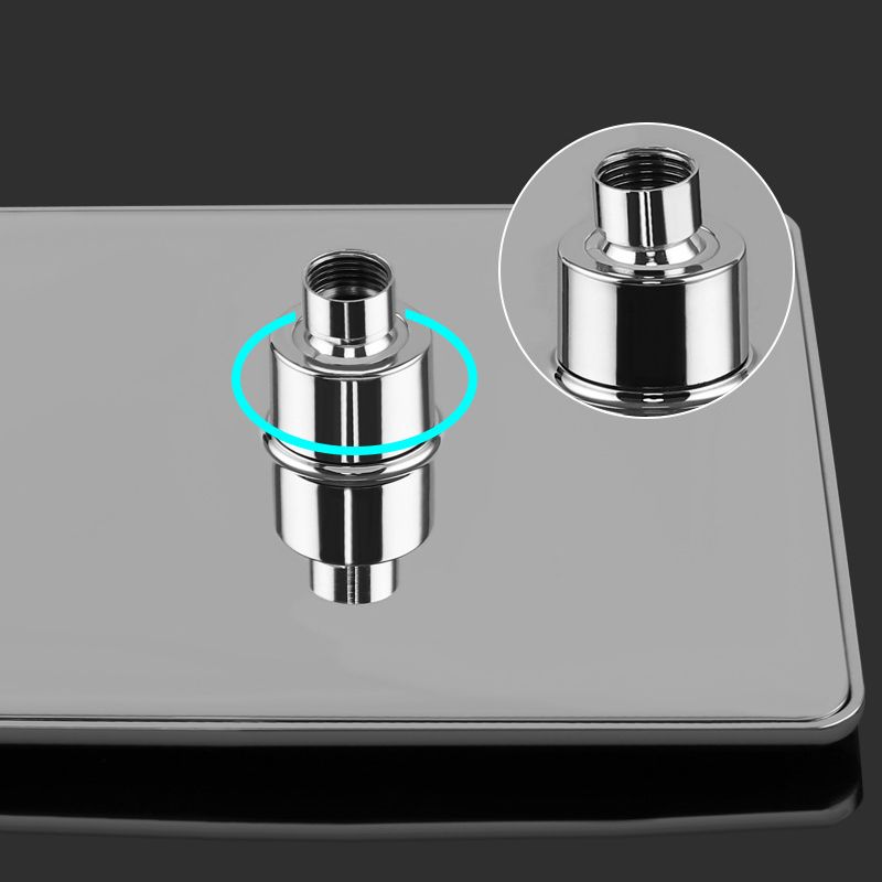 Skorter | Chrome Square Shower Head Combination Wall Mounted and Ceiling Mounted Handheld Shower