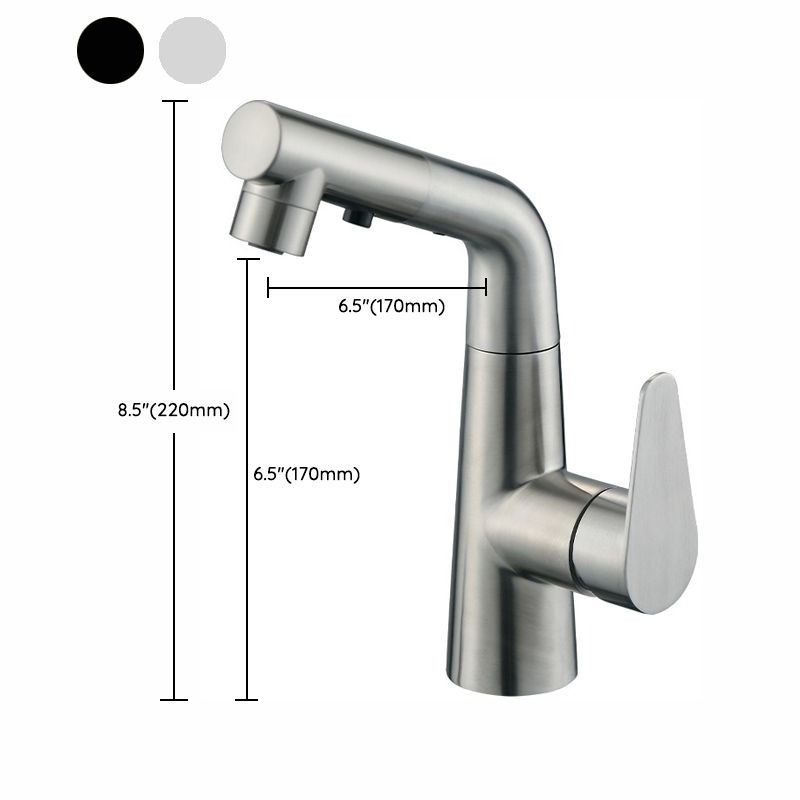 Skorter | Contemporary Vessel Faucet Pull-Out Faucet with Single Lever Handle