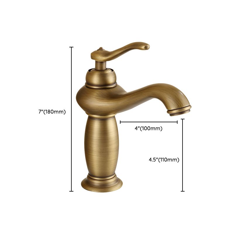 Skorter | Brass Bathroom Vessel Basin Faucet Single Lever Handle Round Basin Faucet with Water Hose