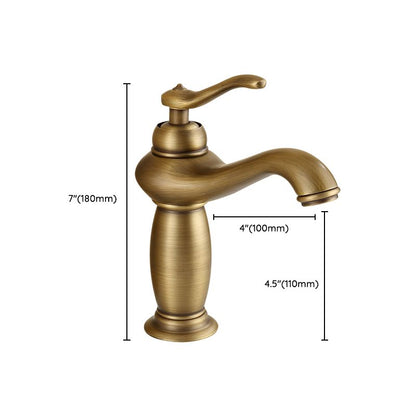 Skorter | Brass Bathroom Vessel Basin Faucet Single Lever Handle Round Basin Faucet with Water Hose