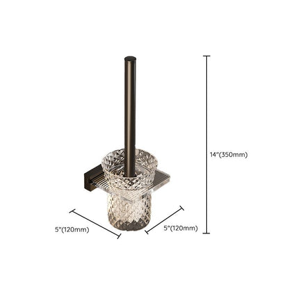 Skorter | Black Bathroom Set Metallic & Acrylic Bathroom Accessory Set made of Stainless Steel Aluminium