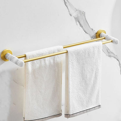 Skorter | 7-piece bathroom accessory set marble and metal bathroom hardware