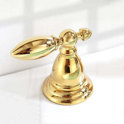 Skorter | European Style Widespread Sink Mixer Brass 2 Handle Bathroom Vessel Mixer with Hoses
