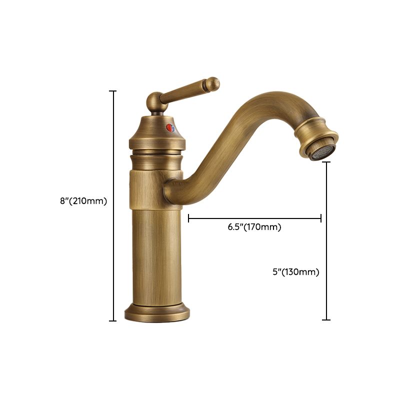 Skorter | Brass Bathroom Vessel Basin Faucet Single Lever Handle Round Basin Faucet with Water Hose